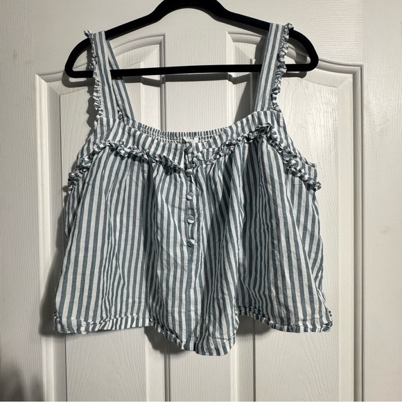 dRA Los Angeles Striped Cotton Parachute Pants & Top Set – Size L Quiet Luxury - Picture 2 of 16